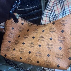 MCM Brown Monogram Pouch